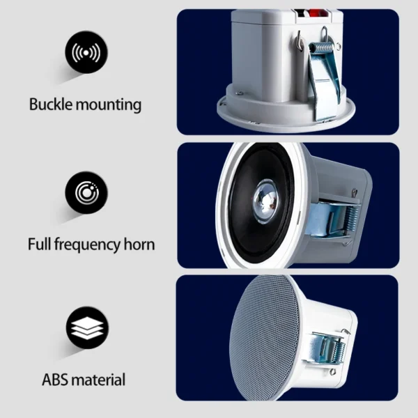 2Inch mini 8 ohm Ceiling Speaker Background Music Sound Stereo Passive Speakers home audio system For Office Kitchen Living Room