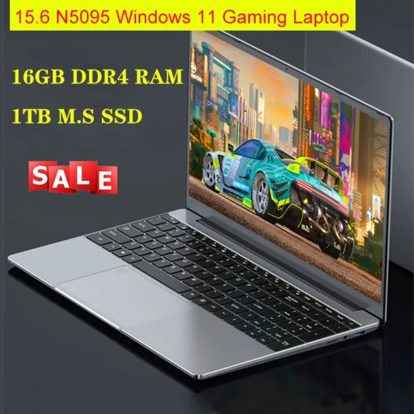 2023 Cheapest 15.6 inch Windows 11 Notebook Laptop 16GB RAM 1TB/512GB/256GB SSD Fingerprint Unlock Gaming Computer