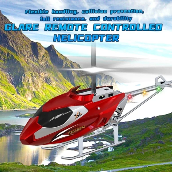 3.5CH RC Helicopter with Light - XK913 Fall Resistant Remote Control Aircraft - Flying Toy for Kids Boys Gifts