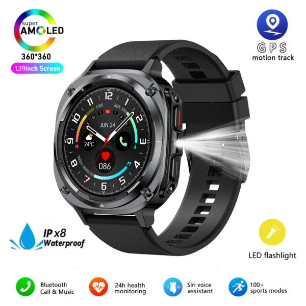 New Watch 7 Ultra Smart Watch Heart Rate Blood Oxygen Monitoring GPS bloodVoice Call IPX8 Built In Mini Games Smartwatch 2025