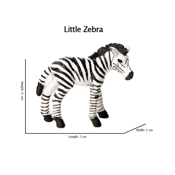 Zebra figure Baby zebra miniature Plastic Model Toy Horses Action Figure Jungle Animal Figurines Children Toys Games Kids Gifts