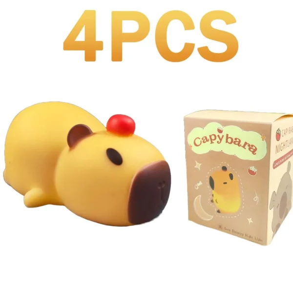 Sc7e8e6ba47164bdb9e77861b3189136cZ.webp 2025 New Hot selling cute cartoon Capybara night light, cute style light, soft and glowing bedside companion, children's gift