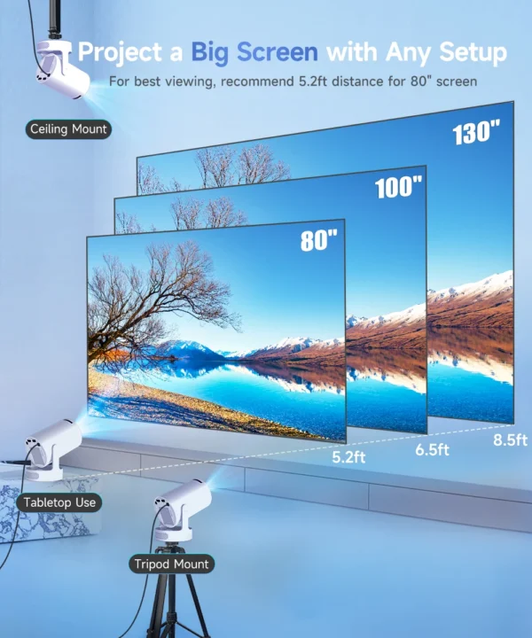 Sc7eb17a719f54d2b829584479d0dfee3C.webp Magcubic HY300 Pro+ 4K Android 11 Portable Projector 8000 Lumens WiFi 6 BT5.4 Outdoor Theater 5W HiFi Speaker 720P HD Supported