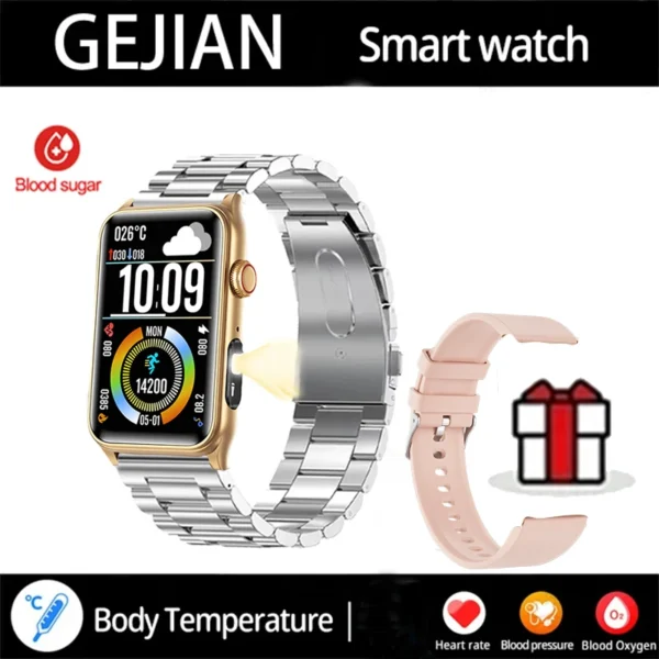 2025 New Smart Watch Men LED Bluetooth Call Sports Men's Smartwatch Heart Rate Health Temperature Monitoring Women Smart Watches