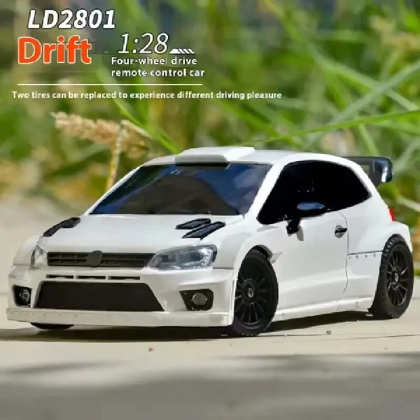 LD2801 Mini Drfit RC Car 1:28 Race Car 2.4G Remote Control Four Wheel Drive High Speed Motor Vehicle Model Cars Toys For Gifts