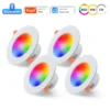 Tuya Bluetooth Smart LED Downlight 10W Smart Life APP LED Lamp Bulb Dimmable RGB RF 2.4G Remote Group Control Led Spot Lights