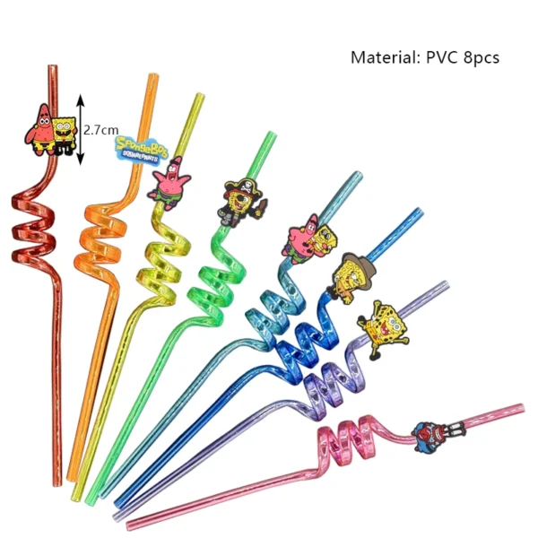 SpongeBob Birthday Party Decoration Aluminum Foil Balloon For Kid Event Supplies Disposable Tableware Banner Backdrop Gift