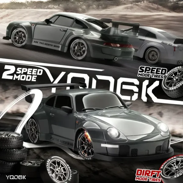 New 1:24 20KM/H High Speed RC Drift Vehicle 4WD Remote Control 993 Racing Car Gift Competition Race Car Kid Toy Replaceable Tire