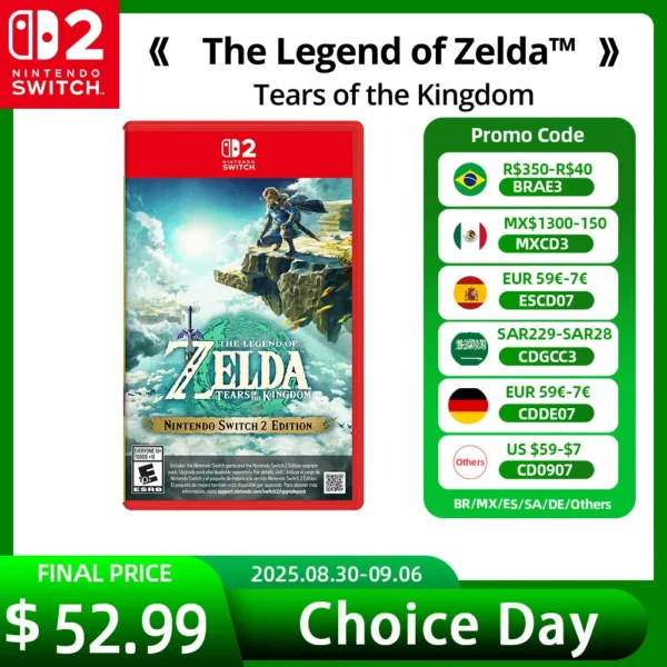 Nintendo Switch 2 Edition The Legend of Zelda™ Tears of the Kingdom Nintendo Physical Game Card for Switch 2
