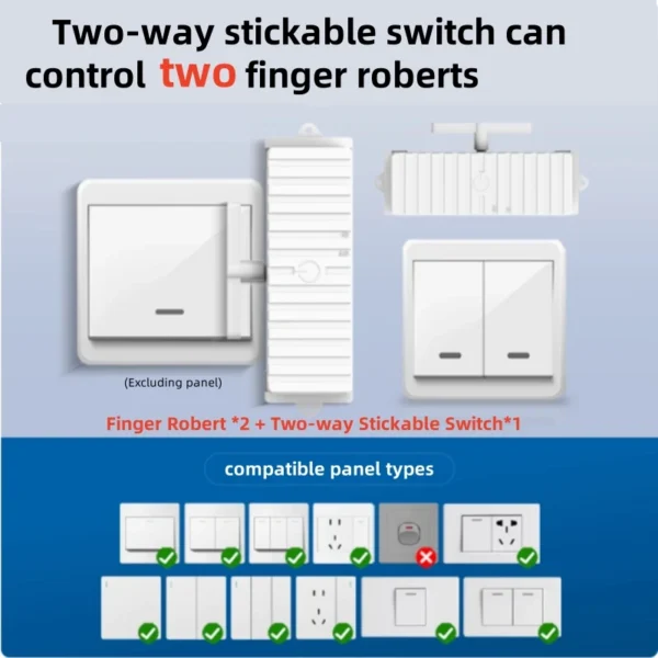 Wireless Control Light Switch Off Tool Automatic Button Pusher Intelligent USB Rechargeable Lazy Remote Control Switch