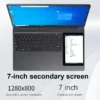 New Dual Screen Laptop 15.6 Inch IPS+7'' Touch Business Computer  Gen Intel N100 Max 32G DDR4 M.2 2T SSD Slim Office Notebook
