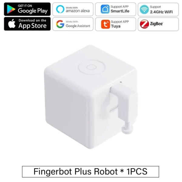 Tuya Zigbee / Bluetooth Fingerbot Plus Robot Button Pusher Switch Bot Smart Home Work With Alexa Google Home Smart Life App