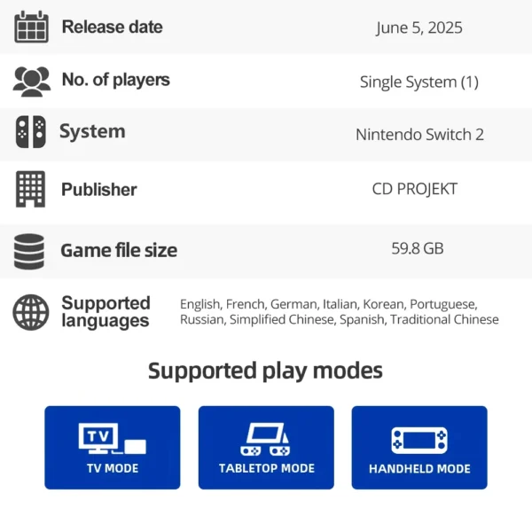 Nintendo Switch 2 Cyberpunk 2077 Ultimate Edition Games Deals 100% Official Physical Game Card Action Genre Game for Switch 2