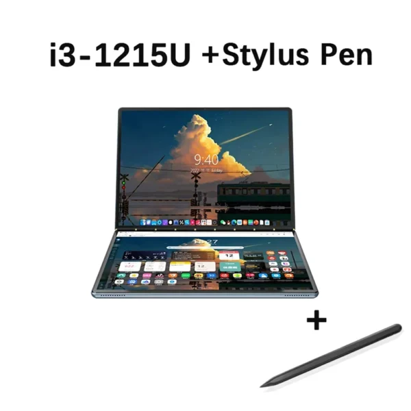 Dual Screen Laptop 10.9*2 Inch Touch Screen Notebook Intel i3 1215U N100 WIFI6 2 in 1 Laptop Tablet Portable Business Computer