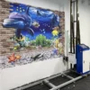 High resolution 3D printer for indoor and outdoor murals Advertising wall printing Color inkjet wall painting vertical printer