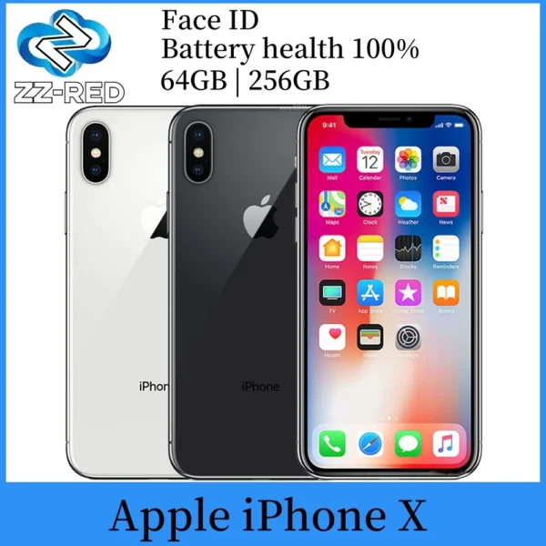 Apple iPhone X 64GB 256GB ROM 5.8" Original iPhoneX Smartphone Face ID A11 Hexa Core Unlocked 4G LTE Original Mobile Cell Phone
