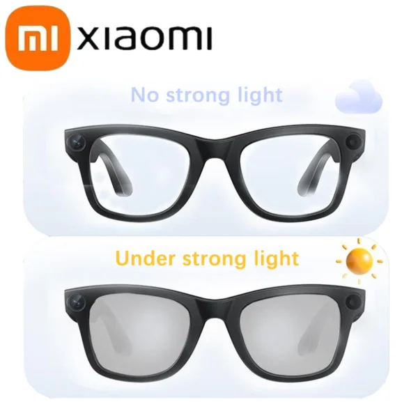 Sd5f1a85c81cf4b228eef52a16aed187eW.webp Xiaomi AI Smart Camera Glasses 6K HD With Long-lasting Battery Voice Assistant Control Calling Music Outdoor Photo-grey Glasses