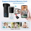 5G 2.4G WiFi Video Doorbell 1080P Tuya Smart Outdoor Wireless Intercom Waterproof Wireless Camera Ringing Bell