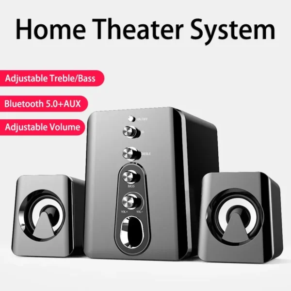 Sdc0165429f1e4cd4a2d9d2c1cf29cd9ap.webp Home Theater System Bluetooth 5.0 AUX Adjustable Treble Bass Volume Desktop Home Speaker