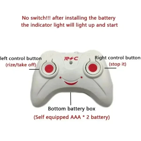 Mini Drone Rechargeable Mini RC Drone Remote Safe Fall-resistant RC Helicopters Drone Children Toys（No Remote Control Battery)