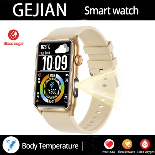 2025 New Smart Watch Men LED Bluetooth Call Sports Men's Smartwatch Heart Rate Health Temperature Monitoring Women Smart Watches
