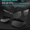 SG20 TWS 2-in-1 Smart Bluetooth Glasses - Convertible Sunglasses & Clear Lenses, Wireless Audio, Touch Control