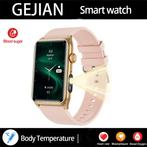 2025 New Smart Watch Men LED Bluetooth Call Sports Men's Smartwatch Heart Rate Health Temperature Monitoring Women Smart Watches