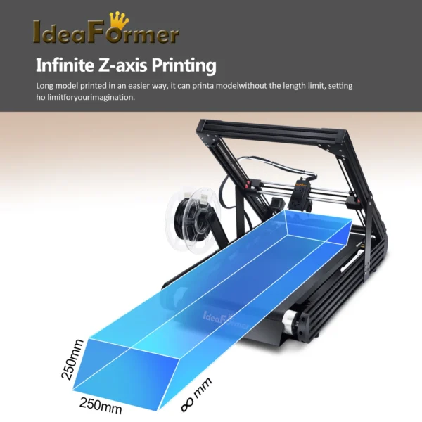 Ideaformer IR3 V2 All Metal Steel Conveyor Belt Infinite Z Axis 250×250×∞mm Klipper Fast Printing Automatic Leveling 3d Printer