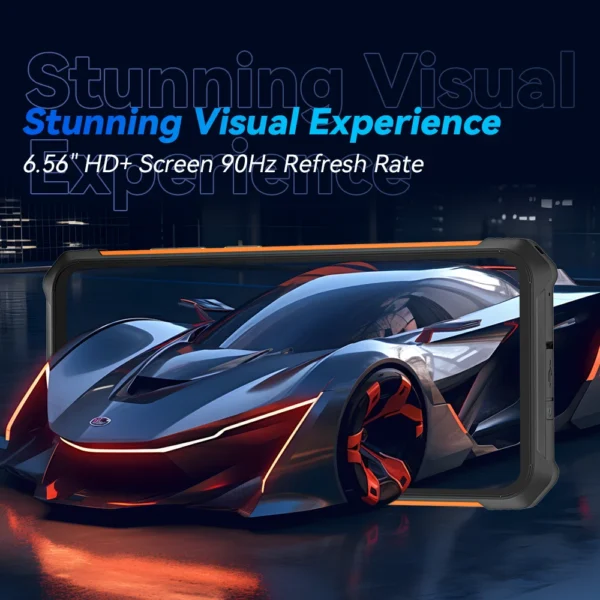 Cubot KINGKONG ES Ultra-thin Rugged 4G Smartphone 16GB(6GB+10GB)RAM+128GB RAM 90Hz 6.56" HD+Screen Android 14 48MP Main Camera