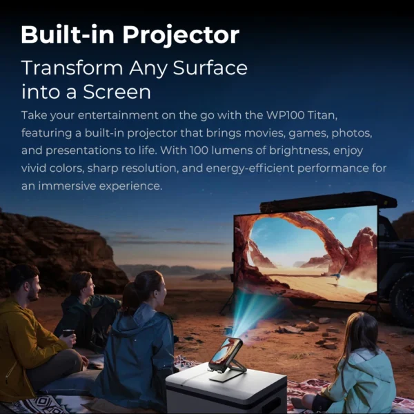 Oukitel WP100 Titan Rugged Phone 33000mAh 66W Charger 200MP Camera Built-in Projector Camping Light CellPhone