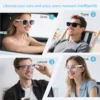 Se31618bbcb5c45aab6e154adb39abebfV.webp Smart Glasses AI translation 100+ Languages Make Receive Calls Music Calling Noise Reduction Light BT TWS Glasses Men Women