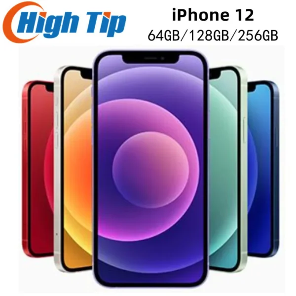 Unlocked Apple iPhone 12 64GB/128GB/256GB  ROM  Smartphone Face ID 6.1" OLED Screen A14 Bionic chip 12MP Camera 12 5G Phone