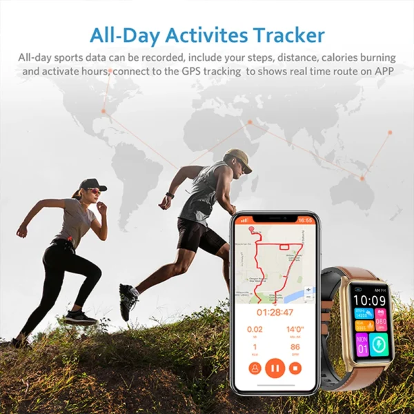 2025 New Smart Watch Men LED Bluetooth Call Sports Men's Smartwatch Heart Rate Health Temperature Monitoring Women Smart Watches