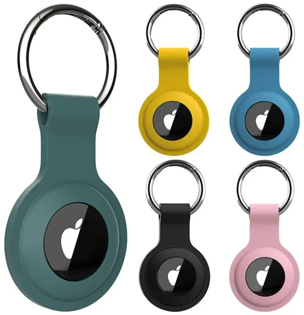 Silicone Case for Airtag Air Tag Dog Cat Pet Collar Keys Tracker Protective Full Cover Waterproof Anti-lost Keychain Holder