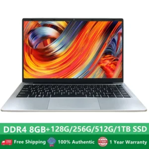 Se70ab45a0d83422286f3b4ba913b470fd.webp Student Notebook Learning Laptop 14.1 inch Intel Celeron N4000 8G RAM 128GB 256GB 512GB 1TB SSD PC Windows 10 Quad Core Laptop
