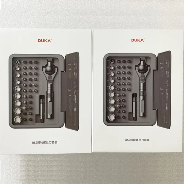 DUKA /AtuMan New RS2 Ratchet Screwdriver Set 40 in 1 Magnetic Wrench Semi-automatic Multi-purpose Sleeve Toolbox for Smart Home