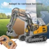 Kids RC Car Toys 2.4Ghz Remote Control Alloy Excavator Dump Truck Bulldozer Electric Construction Vehicle Gifts for Boys Girls