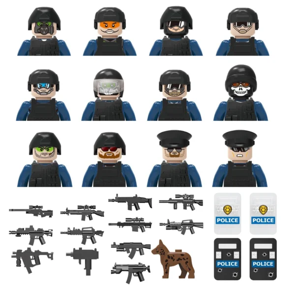 City Characters Building Blocks Mini Dolls Statues Police Firefighter Doctor Engineer Building Blocks Holiday gifts for kids