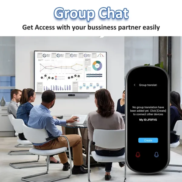 AI Voice Translator with 3.1 inch Touch Screen Real Time Translator Recording Photo Offline Translation 138 Languages