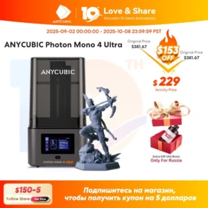 PRESALE ANYCUBIC Photon Mono 4 Ultra V2 3D Printer 10K 7'' high-definition screen UV Resin 3D Printing Size 236mmx231mmx430mm