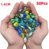 10/50PCS 25/14mm Colorful Glass Marbles Toy Kids Marble Balls Run Game Solitaire Toy Accs Vase Filler&Fish Tank Home Toy Gift