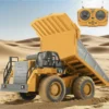 Kids RC Car Toys 2.4Ghz Remote Control Alloy Excavator Dump Truck Bulldozer Electric Construction Vehicle Gifts for Boys Girls