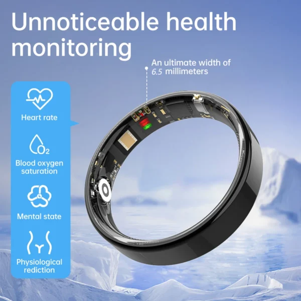 SIMSONLAB 2025 Smart Ring Bluetooth Call Heart Rate Blood Pressure Monitor 5ATM Waterproof Health Ring Men Women For Xiaomi Gift