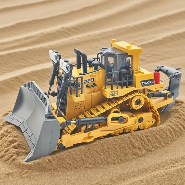 Kids RC Car Toys 2.4Ghz Remote Control Alloy Excavator Dump Truck Bulldozer Electric Construction Vehicle Gifts for Boys Girls