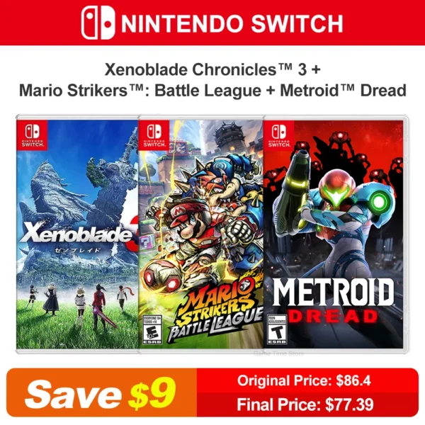 Juegos Nintendo Switch Ofertas Games Bundle Deals GTA Metroid Dread Mario Battle League Xenoblade 3 Buy 2 Games Save,3 Save 
