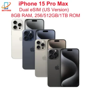 Sf1c87b64a6cc4119b9d896bd4ff07cb6G.webp iPhone 15 Pro Max Dual eSIM 6.7" Genuine LTPO Super Retina XDR OLED Face ID NFC A17Pro 8GB 256/512GB/1TB 98% New 5G Cell Phone