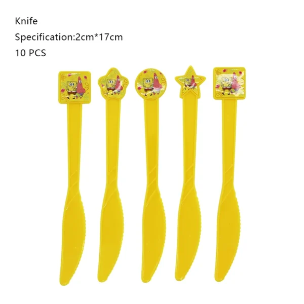 SpongeBob Birthday Party Decoration Aluminum Foil Balloon For Kid Event Supplies Disposable Tableware Banner Backdrop Gift