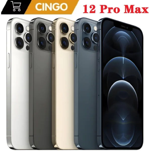 Original Unlock Apple iPhone 12 pro Max 6.7 Inch 128GB 256GB ROM A14 Bionic Chip iOS Used Cellphone