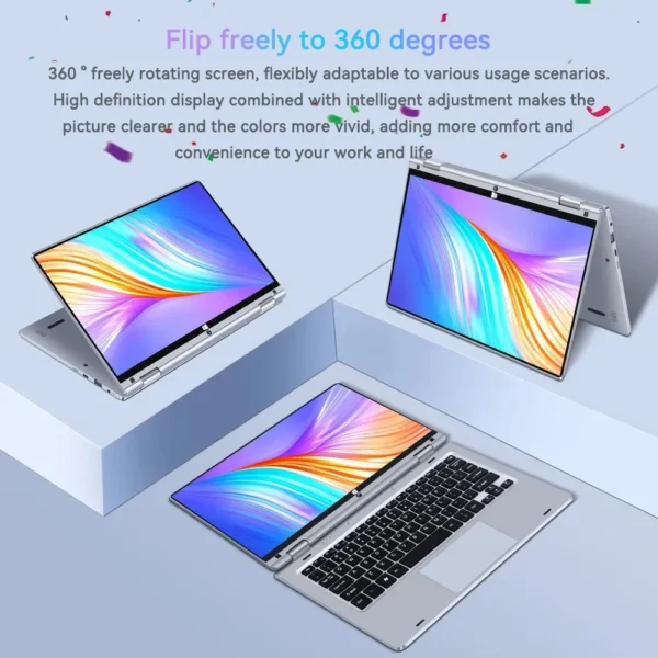 Touch Screen Laptop Computer Windows 11 Office Study Notebook PC Intel Celeron N4020 8GB DDR4 512GB SSD 1920*1080P 11.6" Laptops