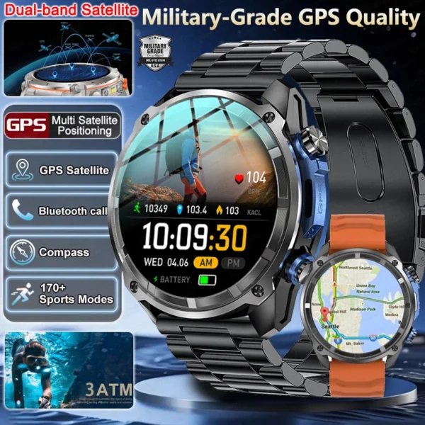 Sf5c56a6be8574d398fa3d59177c1f18ct.webp 2025 New Outdoor GPS Smart Watch 3ATM Waterproof Swim Watches Men Sapphire Glass Screen GPS Map Sports Smartwatch 860MAH Battery